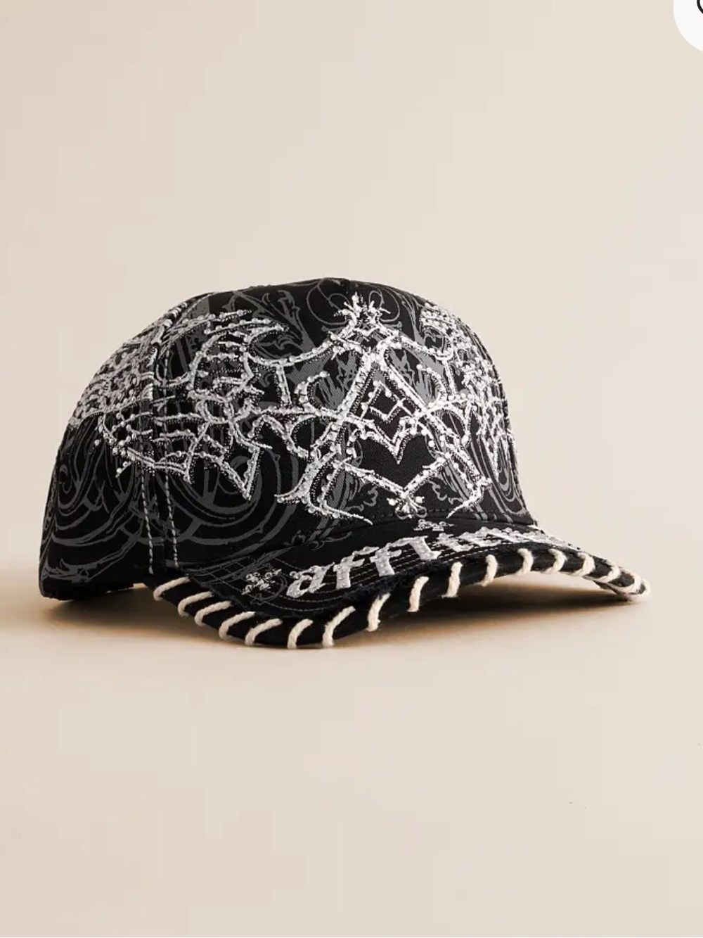 Affliction Black Potassium Spray Silent Steel Hat Trucker Hat